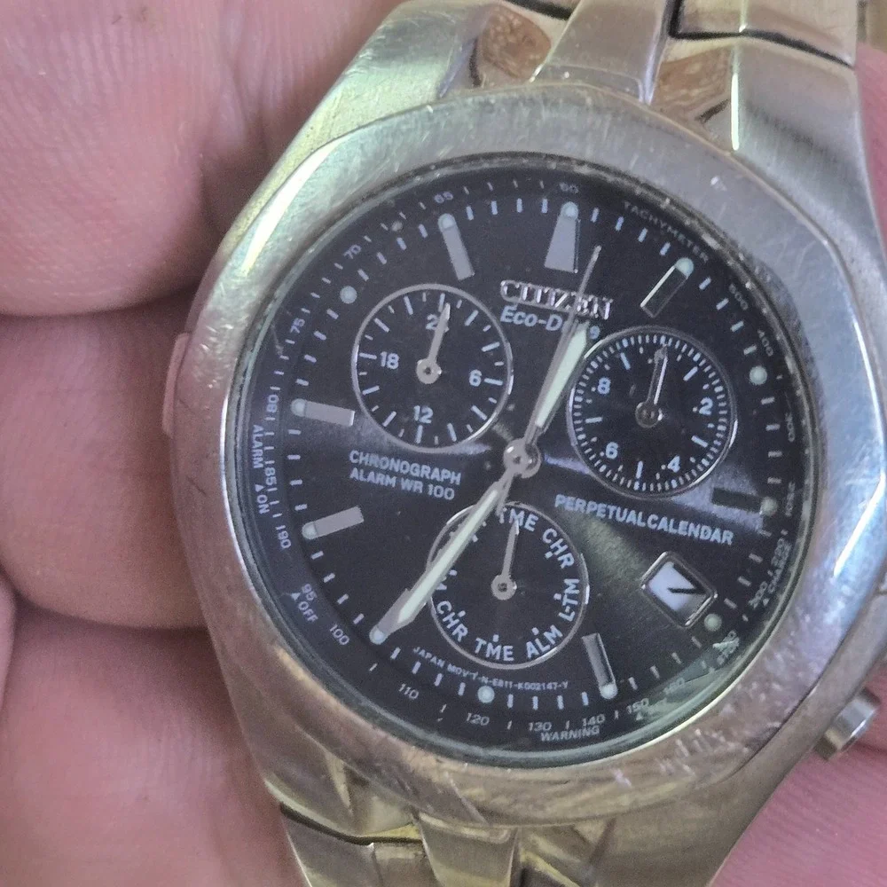 Citizen Eco Drive Men's Watch E812-K001226 Chronograph 38mm working